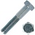 Болт шестигранный М6х25 мм DIN 931 класс 5.8 оцинкованная сталь